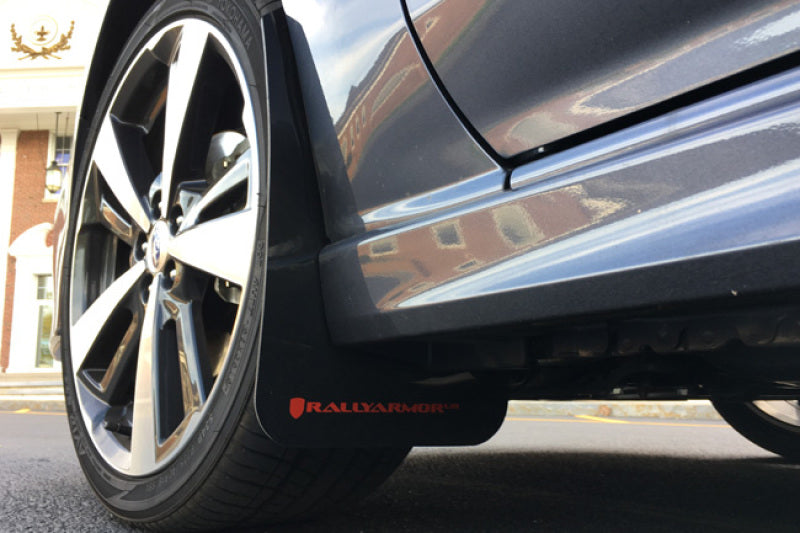 Rally Armor MF45-UR-BLK/RD FITS: 17-23 Subaru Impreza 4D/5D Black UR Mud Flap w/Red Logo Mud Flaps