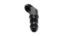 Load image into Gallery viewer, Vibrant 10603 FITS: -8AN Bulkhead Adapter 45 Degree Elbow Fitting Anodized Black Only Fittings