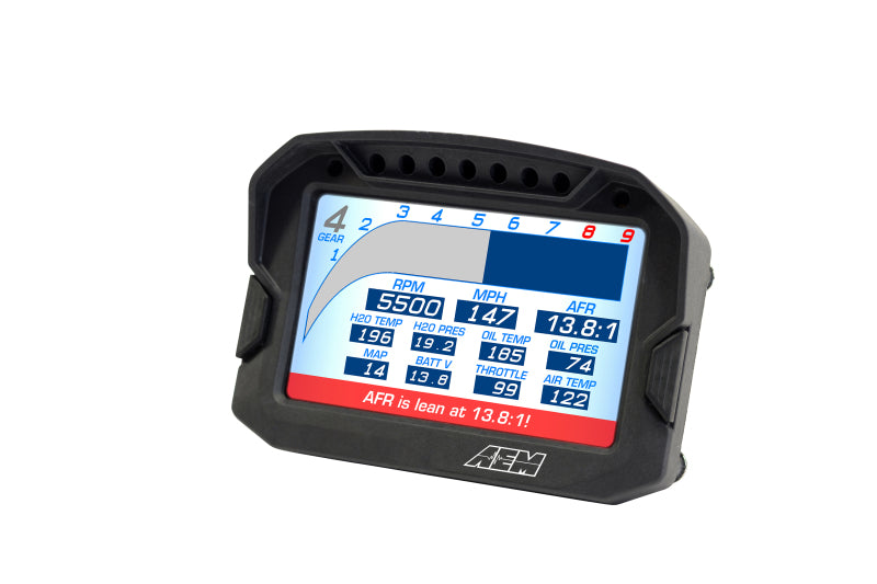 AEM 30-5603 FITS: CD-5LG Carbon Logging Digital Dash Display w/ Internal 10Hz GPS & Antenna Gauges