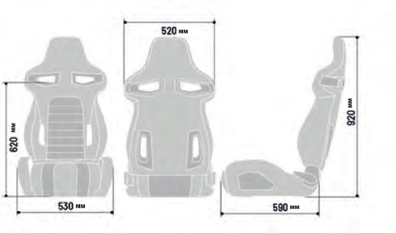 SPARCO 009011NR FITS: -Sparco Seat R333 2021 Black Reclineable Seats