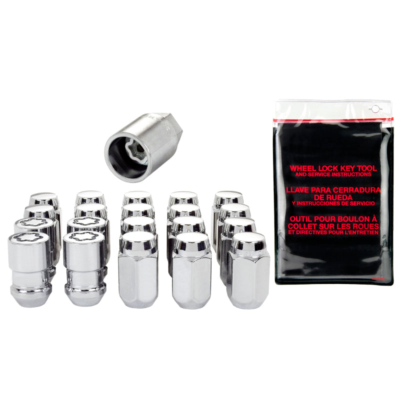 McGard 84557 FITS: 5 Lug Hex Install Kit w/Locks (Cone Seat Nut) M12X1.5 / 13/16 Hex / 1.5in. Length Chrome Lug Nuts