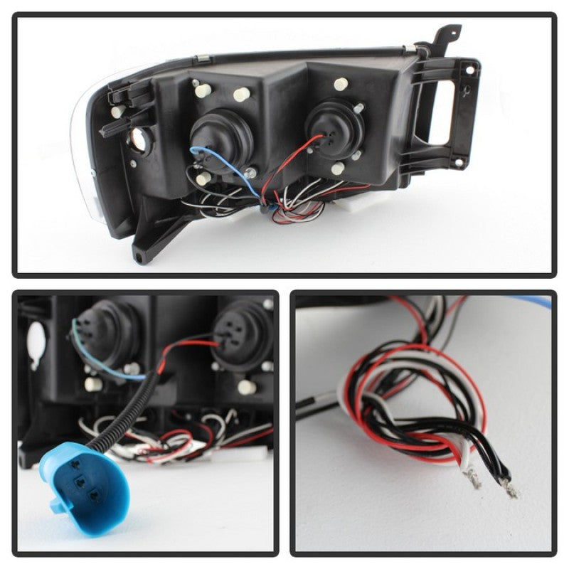 SPYDER 5009975 FITS: Dodge Ram 1500 02-05/Ram 2500 03-05 Projector Headlights LED Halo LED Blk PRO-YD-DR02-HL-BK Headlights