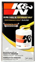 Load image into Gallery viewer, K&amp;N Engineering HP-2009 FITS:K&amp;N 03-05 Neon SRT-4 / Lotus Elise Performance Gold Oil Filter Oil Filters