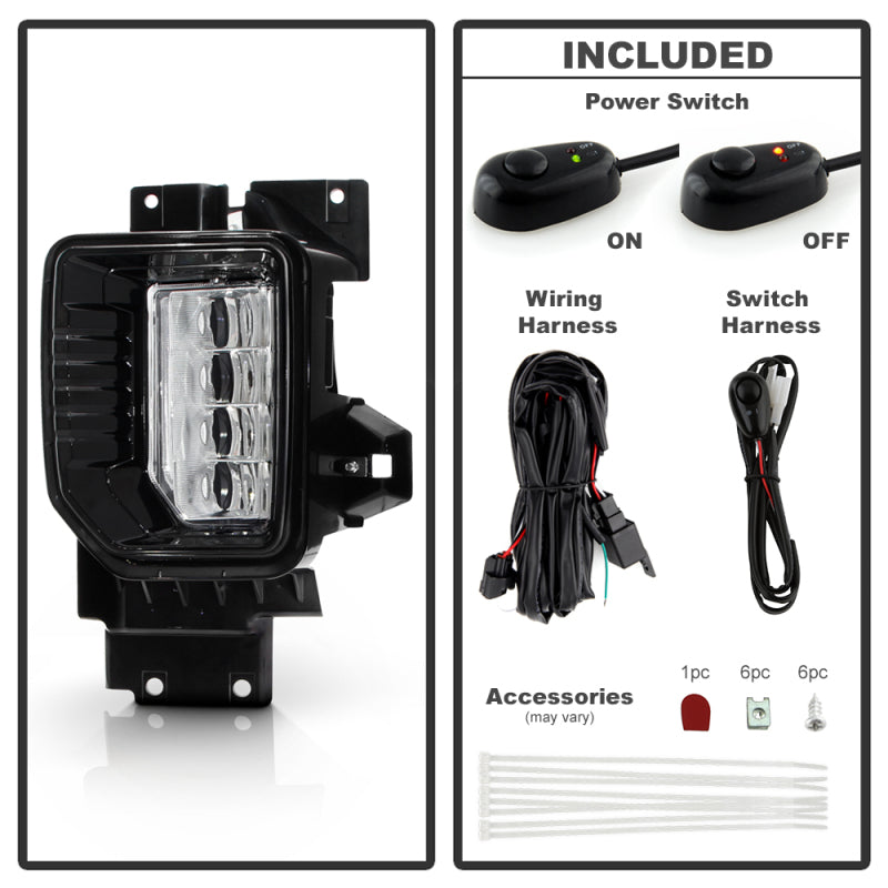 SPYDER 9051173 FITS: 20-22 GMC Sierra 2500/3500 HD OEM Fog Lights w/ Universal Switch Fog Lights