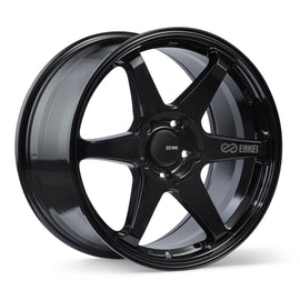 Enkei 539-895-6538BK FITS: T6R 18x9.5 38mm Offset 5x114.3 Bolt Pattern 72.6 Bore Gloss Black Wheel Wheels Cast