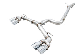 AWE Tuning 3015-42134 FITS: Mk7 Golf R Track Edition Exhaust w/Chrome Silver Tips 102mm Catback