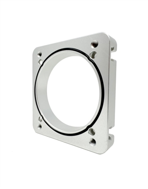 Torque Solution TS-SU-870P-S FITS: 06-21 Subaru STI EJ Big Bore Manifold Big Bore 76mm Throttle Body Adapter Silver Throttle Body Spacers