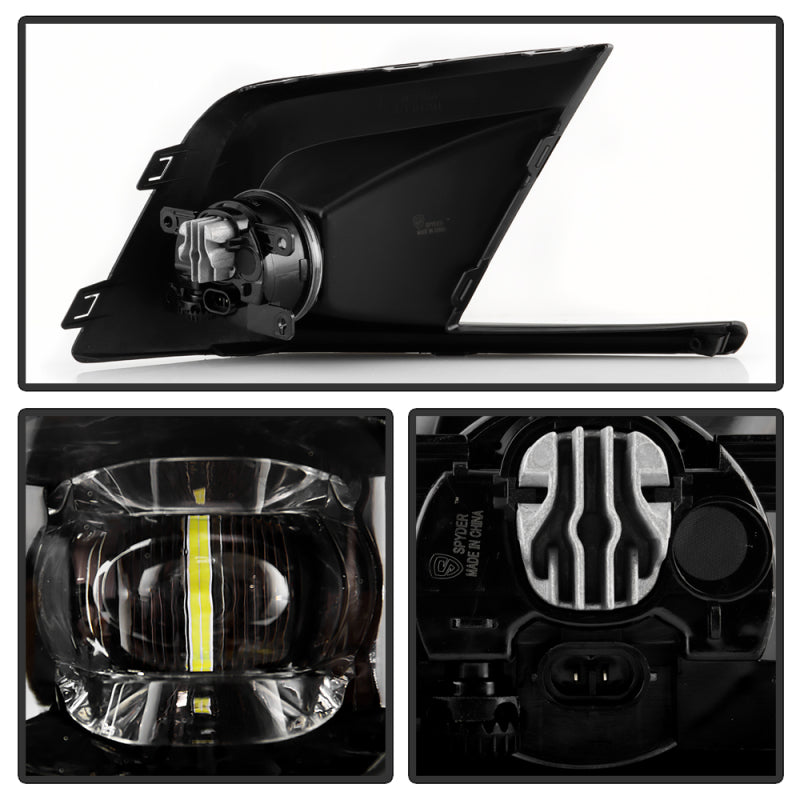 SPYDER 9051203 FITS: 22-23 Honda Civic OEM Full LED Fog Lights w/ Switch Clear Fog Lights