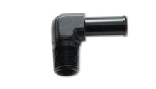 Load image into Gallery viewer, Vibrant 11232 FITS: 3/8 NPT to 1/2in Barb Straight Fitting 90 Deg Adapter Aluminum Fittings