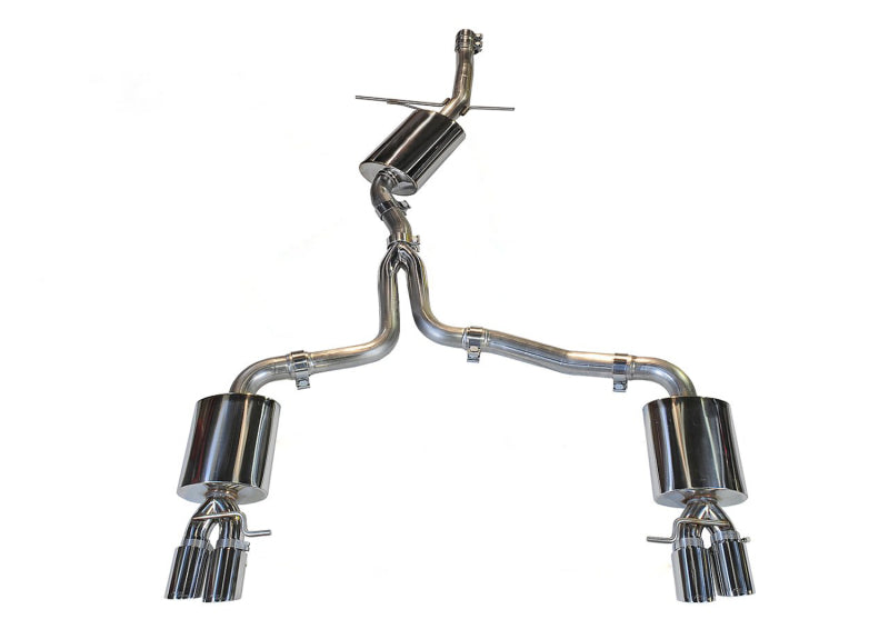 AWE Tuning 3015-42018 FITS: Audi B8 A4 Touring Edition Exhaust Quad Tip Polished Silver Tips Catback