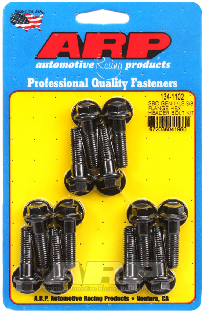 ARP 134-1102 FITS: Chevy LS 3/8in Flange Hex Header Bolt Kit Hardware Kits Other