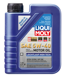 LIQUI MOLY 2331 FITS: 1L Leichtlauf (Low Friction) High Tech Motor Oil 5W40 Motor Oils