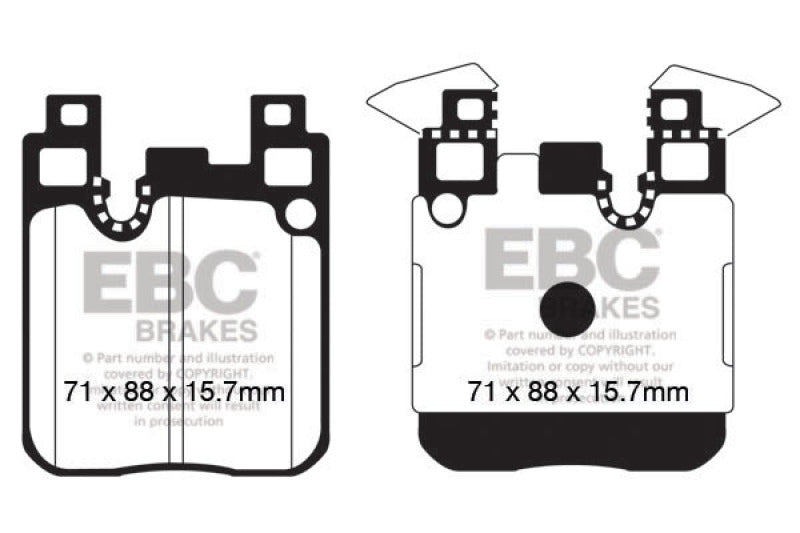 EBC DP42133R FITS: 14+ BMW M3 3.0 Twin Turbo (F80) Yellowstuff Rear Brake Pads Brake Pads Performance