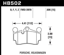 Load image into Gallery viewer, Hawk Performance HB502F.606 FITS: Hawk Porsche / Volkswagen HPS Street Rear Brake Pads Brake Pads Performance