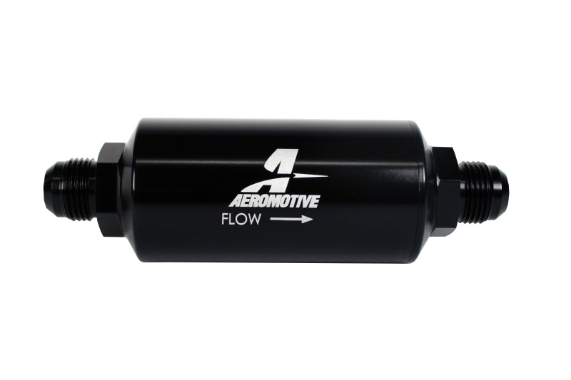 Aeromotive 12385 FITS: In-Line Filter AN -10 size Male 10 Micron Microglass Element Bright-Dip Black Fuel Filters