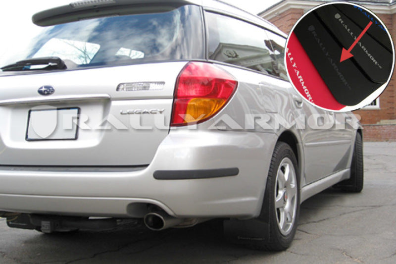 Rally Armor MF4-UR-BLK/GRY FITS: 05-09 Subaru Legacy / Outback Black UR Mud Flap w/Grey Logo Mud Flaps