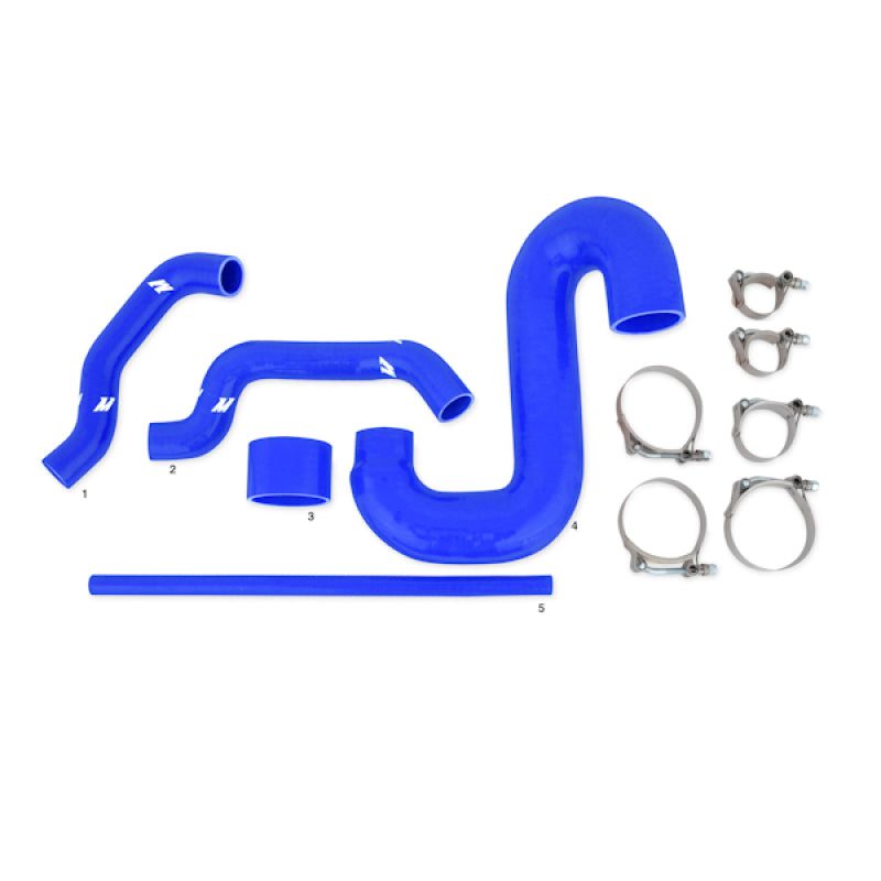 Mishimoto MMTMIC-WRX-01SLBL FITS: Intercoolers FITS: Subaru 02-07 WRX/04-07 STi Top-Mount Intercooler Kit Powder Coated Silver & Blue Hoses Intercoolers