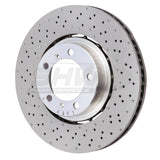 SHW Performance PFL49901 FITS: -SHW 18-19 Porsche 911 Carrera 4 GTS 3.0L w/o Ceramic Brake Left Front Drilled-Dimpled LW Brake Rotor Brake Rotors Drilled