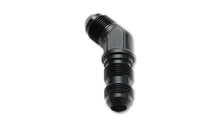 Load image into Gallery viewer, Vibrant 10602 FITS: -6AN Bulkhead Adapter 45 Degree Elbow Fitting Anodized Black Only Fittings