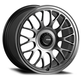 Konig MK87514406 FITS: MRK1 17X8 5X114.3 ET40 Hyper Carbon Gloss Black Gear Cap/Logo/Cover Plate Wheels Cast