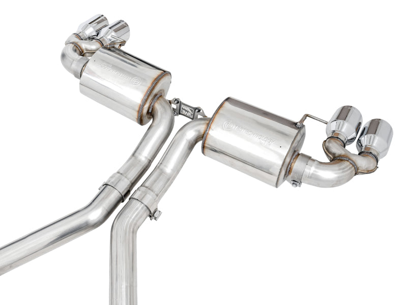 AWE Tuning 3015-42148 FITS: 2019+ BMW M340i (G20) Non-Resonated Touring Edition Exhaust Quad Chrome Silver Tips Catback
