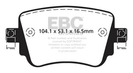 EBC DP32201C FITS: 15-19 Volkswagen GTI 2.0T Redstuff Rear Brake Pads Brake Pads Performance