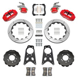 Wilwood 89-98 Nissan 240SX FNSL4R/MC4 Rear Parking BBK w/ 13.50in Slotted Rotors - Red