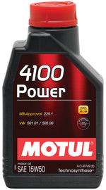 Motul 102773 FITS: 1L Engine Oil 4100 POWER 15W50 VW 505 00 501 01 MB 229.1 Motor Oils