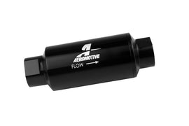 Aeromotive 12330 FITS: In-Line Fuel Filter 40-M Stainless Mesh Element ORB-10 Port (Bright-Dip Black) 2in. OD Fuel Filters