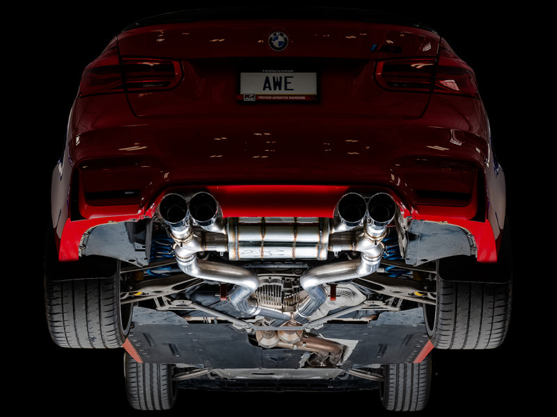 AWE Tuning 3025-42070 FITS: BMW F8X M3/M4 SwitchPath Catback Exhaust Chrome Silver Tips