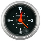 Autometer Sport-Comp 2-1/16in. 12 Hour Analog Clock Gauge