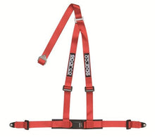 Load image into Gallery viewer, SPARCO 04608BV1RS FITS:Sparco Belt 2in Red 3pt Bolt-In Seat Belts &amp; Harnesses
