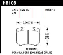 Load image into Gallery viewer, Hawk Performance HB180B.560 FITS: -Hawk 1984-1986 Alfa Romeo GTV-6 2.5 HPS 5.0 Front Brake Pads Brake Pads Performance
