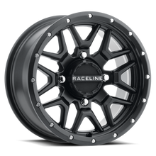 Load image into Gallery viewer, Raceline A94B-47056+38 FITS: A94B Krank 14x7in / 4x156 BP / 38mm Offset / 132.5mm Bore Satin Black Wheel Wheels Cast