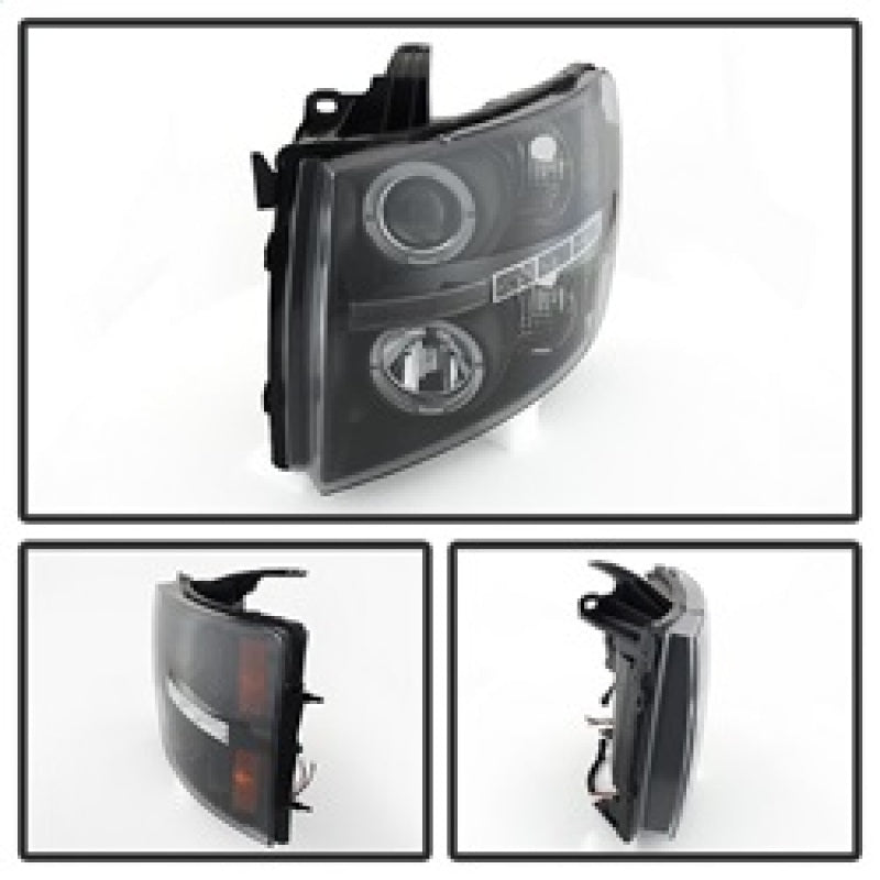 SPYDER 5009494 FITS: Chevy Silverado 1500 07-13 Projector Headlights LED Halo LED Blk PRO-YD-CS07-HL-BK Headlights