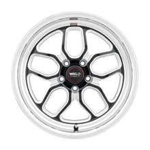 Load image into Gallery viewer, Weld S1527C067N21 FITS: Racing 17x5 Laguna Drag 5x114.3 ET -21 BS2.15 Gloss BLK MIL DIA 78.1 Wheels Cast