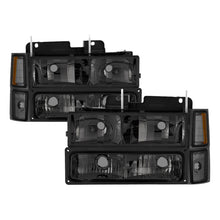 Load image into Gallery viewer, SPYDER 5072238 FITS:xTune Chevy Suburban 94-98 Headlights w/ Corner &amp; Parking Lights 8pcs Smoked HD-JH-CCK88-AM-SM-SET Headlights