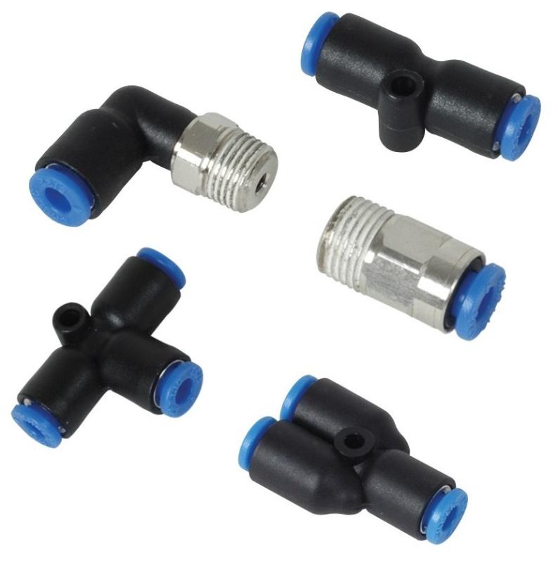 Vibrant 2666 FITS: Male Elbow Pneumatic Vacuum Fitting (1/8in NPT Thread) for use with 3/8in(9.5mm) OD tubing Fittings