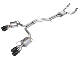 AWE Tuning 3015-43107 FITS: 19-23 Audi C8 S6/S7 2.9T V6 AWD Touring Edition Exhaust Diamond Black Tips Catback