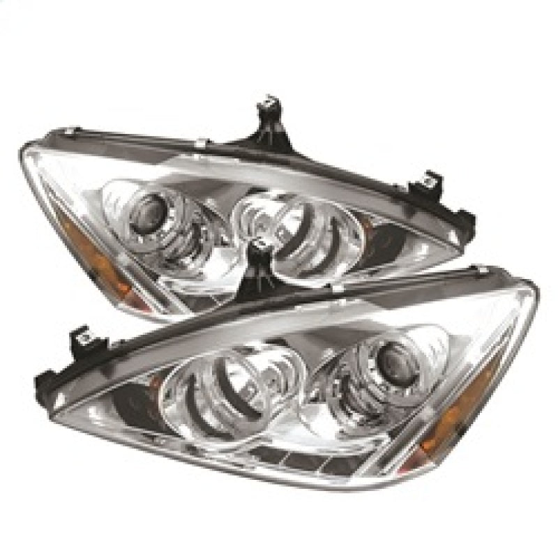 SPYDER 5010643 FITS: Honda Accord 03-07 Projector Headlights LED Halo Amber Reflector LED Chrm PRO-YD-HA03-AM-C Headlights