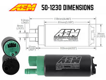 Load image into Gallery viewer, AEM 50-1230 FITS: 400 LPH High Flow In-Tank Fuel Pump Kit Double Barb Fuel Pumps