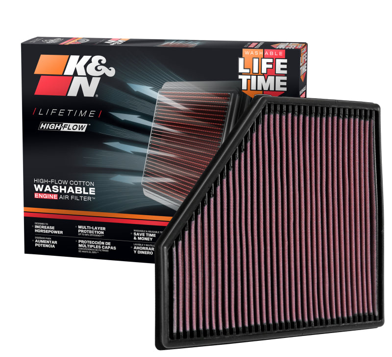 K&N Engineering 33-3051 FITS:K&N Replacement Air Filter 15-16 BMW 330I 2.0L Air Filters Drop In