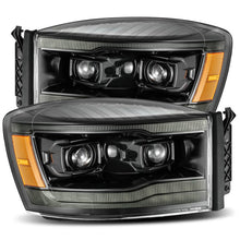Load image into Gallery viewer, AlphaRex 880530 FITS: 06-08 Dodge Ram 1500HD PRO-Series Proj Headlights Plank Style Alpha Black w/Seq Signal/DRL Headlights