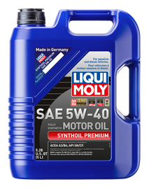 LIQUI MOLY 2041 FITS: 5L Synthoil Premium Motor Oil SAE 5W40 Motor Oils