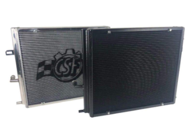 CSF 8131B FITS: BMW B58/B48 Front Mount Triple-Pass Heat Exchanger w/Rock Guard Black Radiators
