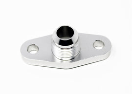 Torque Solution TS-UNI-476 FITS: Billet Offset Oil Drain Flange w/ Integrated -10AN Flange: T3/T4 & PTE/Borg Turbo Flanges