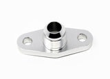 Torque Solution TS-UNI-476 FITS: Billet Offset Oil Drain Flange w/ Integrated -10AN Flange: T3/T4 & PTE/Borg Turbo Flanges