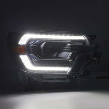 Load image into Gallery viewer, AlphaRex 880750 FITS: 12-15 Toyota Tacoma LUXX LED Projector Headlights Plank Style Alpha Black w/DRL Headlights