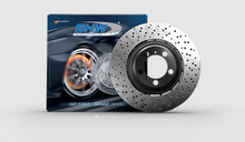 Load image into Gallery viewer, SHW 17-19 Audi RS3 2.5L Front Drilled-Dimpled Lightweight Brake Rotor (8V0615301R)