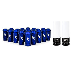 Mishimoto MMLG-125-20LBL FITS: Lug Nuts FITS: Aluminum Locking Lug Nuts M12x1.25 20pc Set Blue Lug Nuts